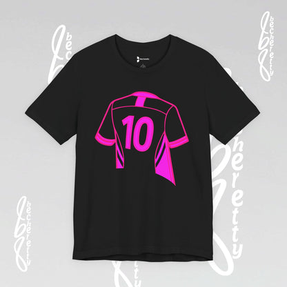 Number 10 Tee - Art Minimalist Graphic Becheretty - Game day - Casual wear - Perfect gift for sports fans.