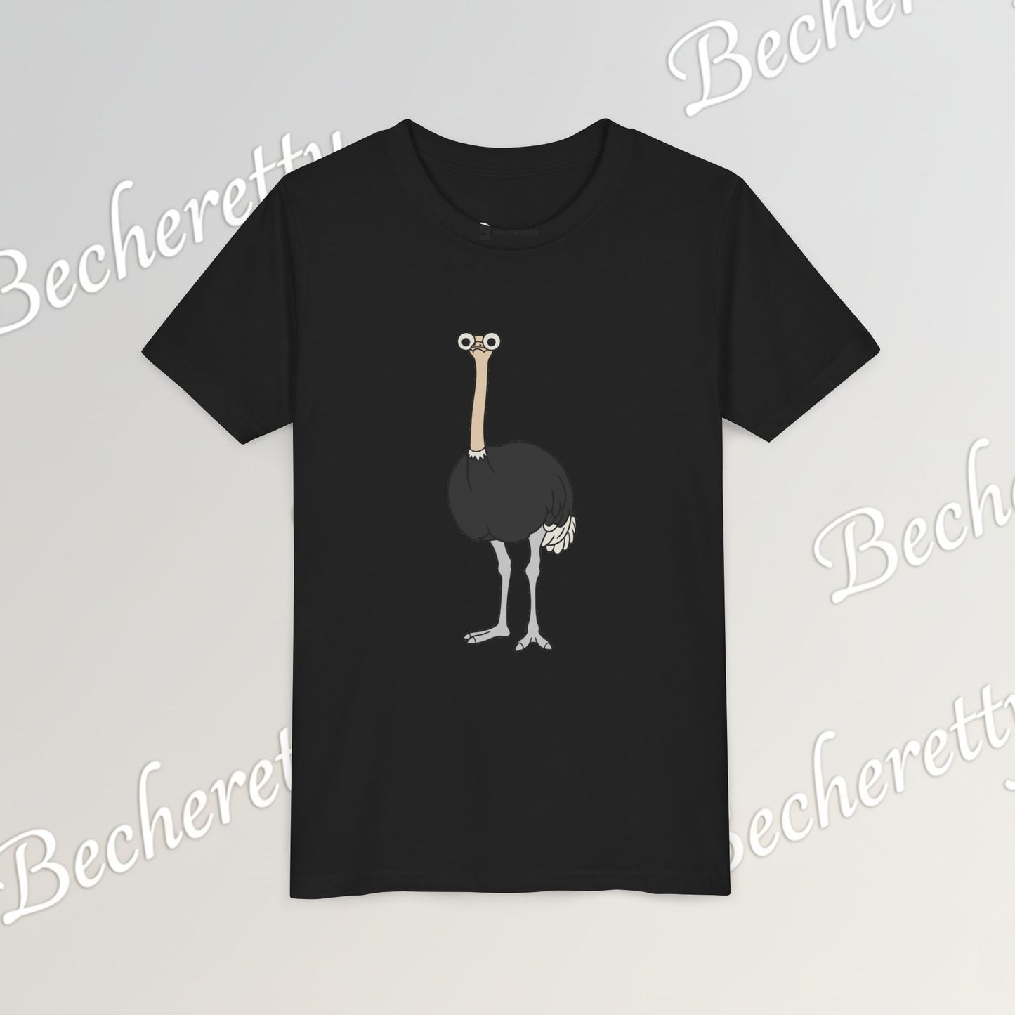 Youth Tee "The Ostrich" Graphic Art Becheretty - Cool Summer Top, Gift for Children