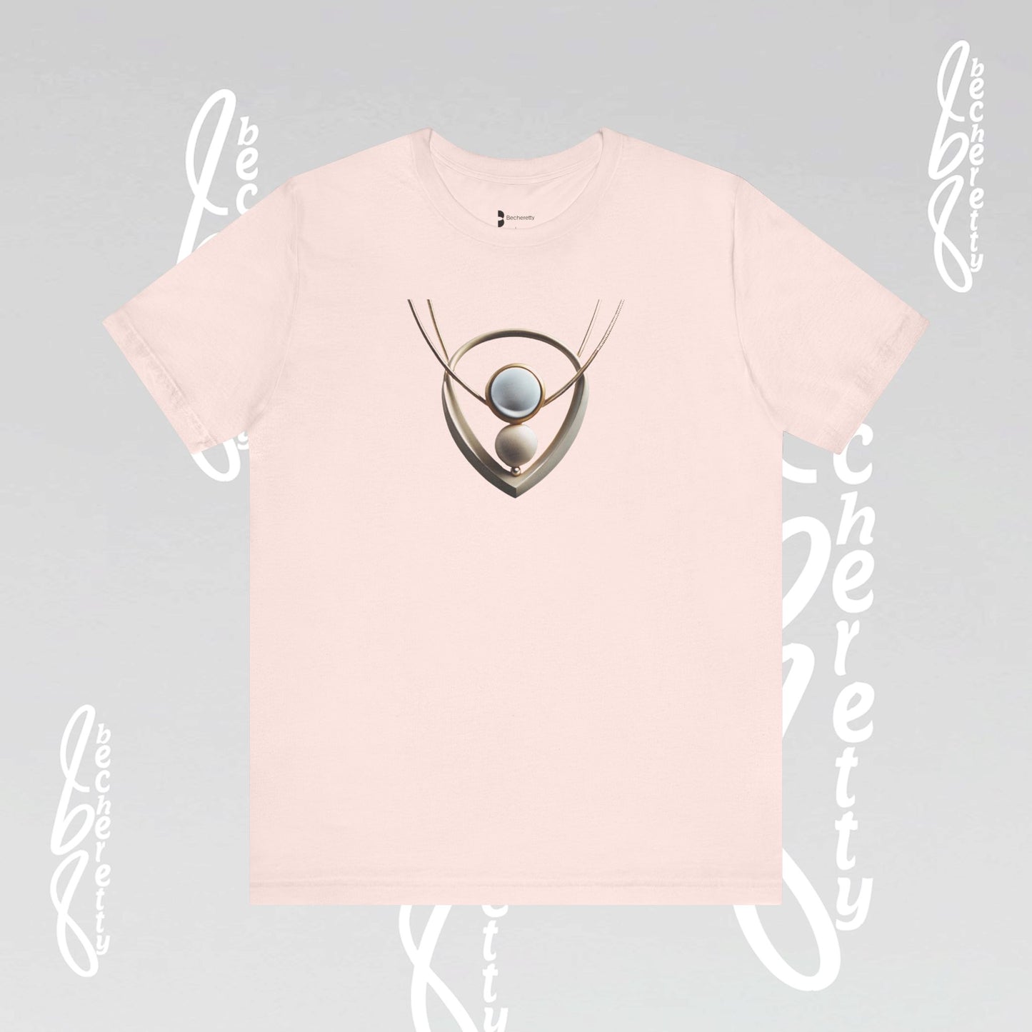 Artistic Necklace - Graphic Tee Becheretty – Unique Design - Casual wear - Women's Perfect Gift
