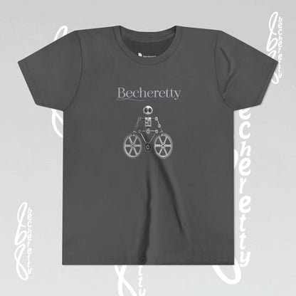 Youth T'Shirt - Becheretty Graphic Design - Cool Robot Bicycle - Perfect for Bike Lovers