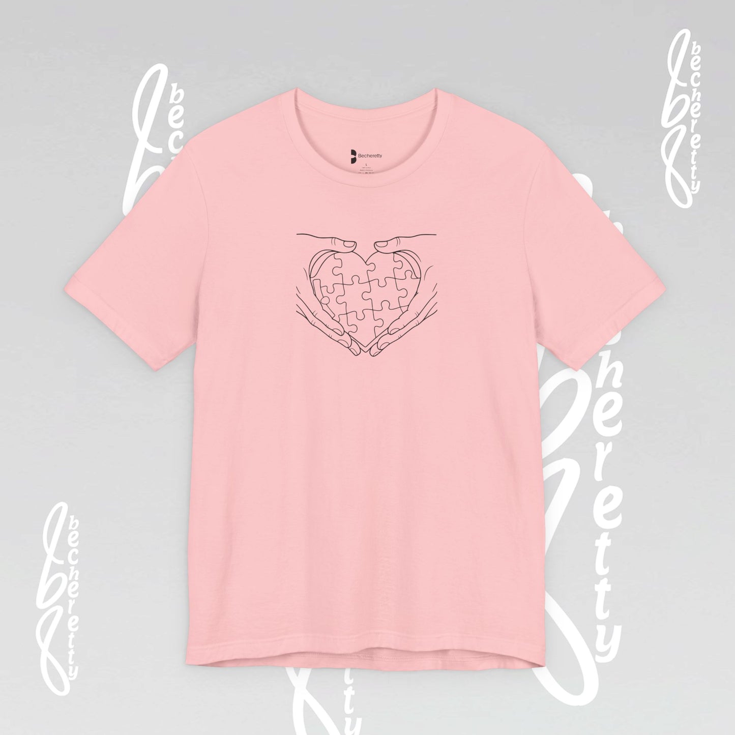 Autism Awareness T-Shirt  "My Heart is Yours" - Becheretty Minimalist design - Unisex, casual wear.