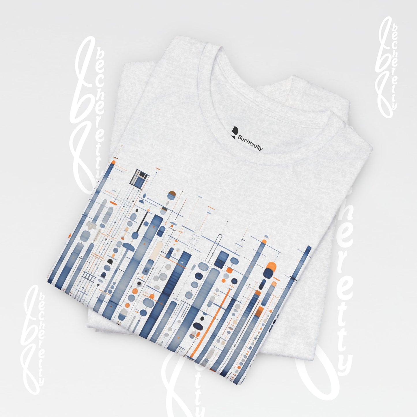 Urban Frequencies T-Shirt - Modern Geometric Graphic Becheretty - Wear the city. Feel the rhythm.