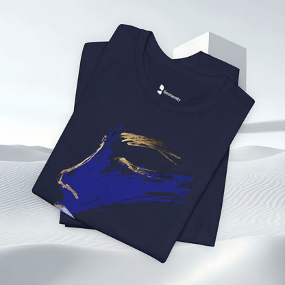 Midnight Motion Abstract Brushstroke T-Shirt — Original Art Minimalist Becheretty