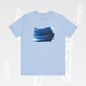 Stylish Blue Brushstroke Unisex Tee - Wear the Passion. Wear the Art - Becheretty - Perfect for summer day by the beach.