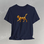 Golden Cat. Minimalist Graphic Becheretty -  Modern, and Effortlessly Etylish - Perfect for everyday wear with an artistic edge.