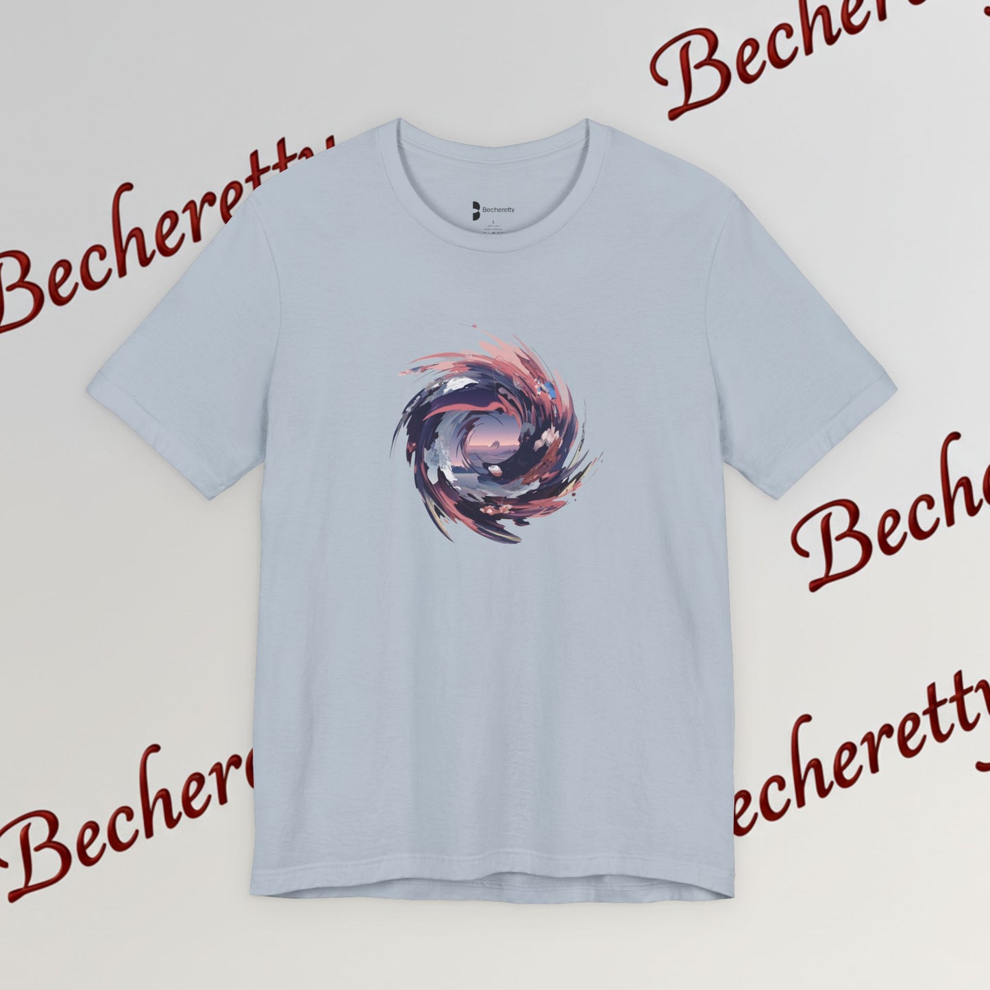 Graphic Art t-Shirt "Spiral Galaxy" - Abstract Cosmic Swirl Tee - Unique Design - Special Gift for Art Lovers