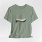 Abstract Wave Tee — Minimal Coastal Brushstroke T-Shirt Becheretty - Ideal Gift - Original Design