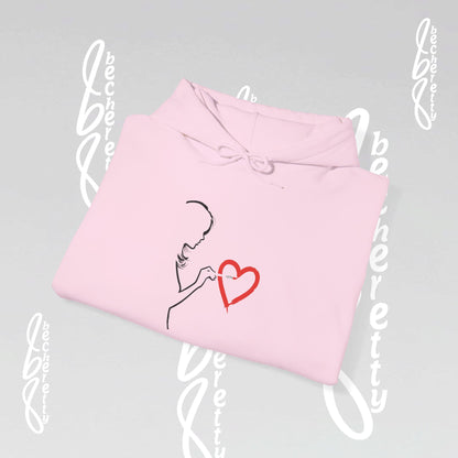 Art Minimalist Hoodie 'Painting Love' Becheretty Graphic - Quietly expressive brushstroke.