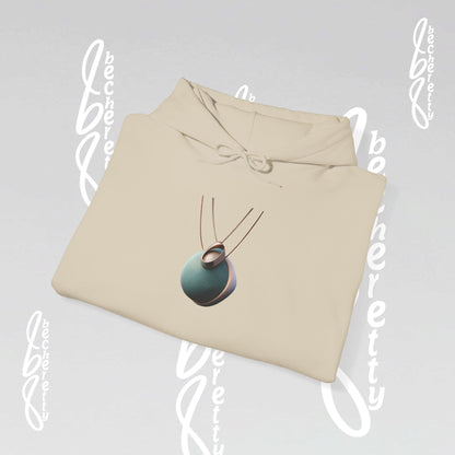 Futuristic Necklace - Graphic Hoodie Becheretty - Unisex, Original Gift for Friends