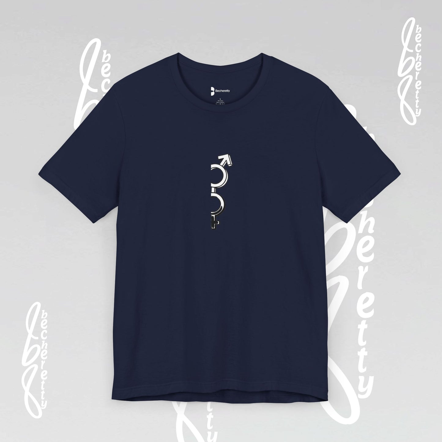 Minimalist Graphic Design Becheretty - Unisex Short Sleeves - Casual - Pixels Void Line