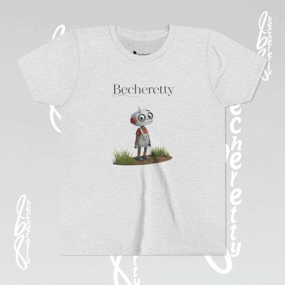 Youth T-Shirt short sleeve - Becheretty Graphic - Funny Robot - Casual Wear - Unique Kids Apparel