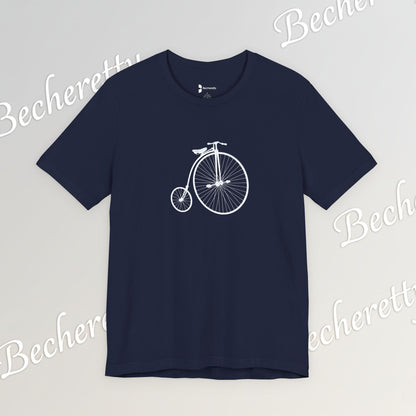 Penny-Farthing Vintage Bicycle Tee - Graphic Minimalist Tee Becheretty - Perfect T-Shirt for Cycling Enthusiasts, Casual wear