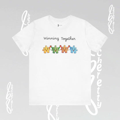 Graphic T-Shirt "Winning Together" Celebrating Neurodiversity & Autism Awareness - Becheretty Design