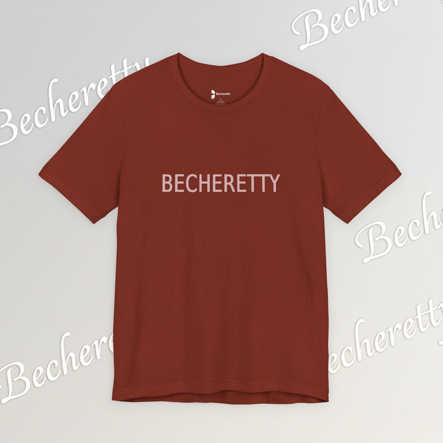 Minimalist Logo Tee Becheretty - Short Sleeve- Casual Style, Unisex - Relaxed Fit Top - Everyday wear