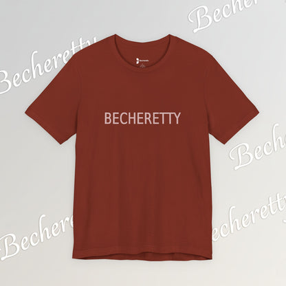Minimalist Logo Tee Becheretty - Short Sleeve- Casual Style, Unisex - Relaxed Fit Top - Everyday wear
