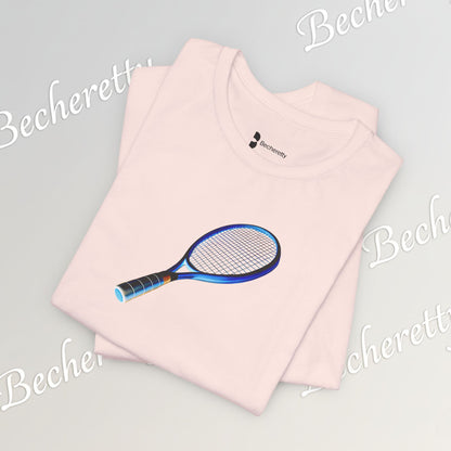 Vintage Tennis Racket  T'Shirt - Art Graphic Becheretty - Tennis Enthusiasts - Casual Wear