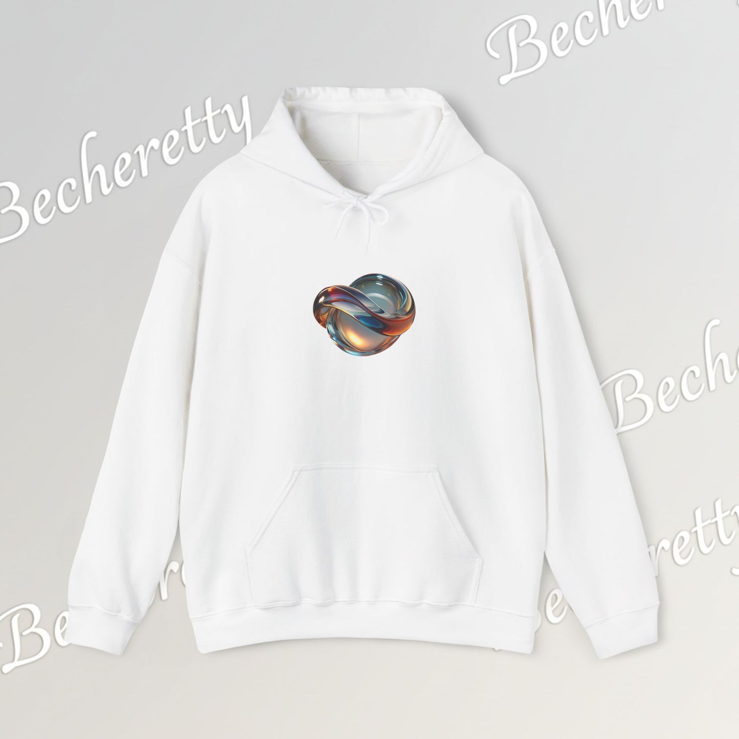 Futuristic, minimalist, and artistic vibe - Graphic Hoodie Becheretty | Surrealist Liquid Graphic