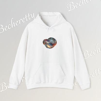 Futuristic, minimalist, and artistic vibe - Graphic Hoodie Becheretty | Surrealist Liquid Graphic