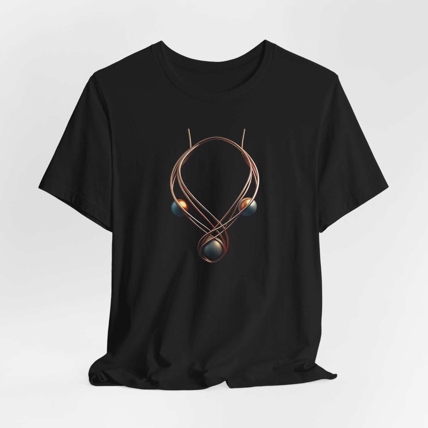 Art Graphic  Necklace "Mystic Orb" Minimalist Tee Becheretty - Wearable Art work - Unique design