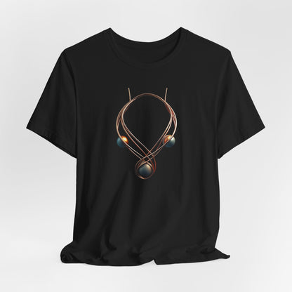 Art Graphic  Necklace "Mystic Orb" Minimalist Tee Becheretty - Wearable Art work - Unique design