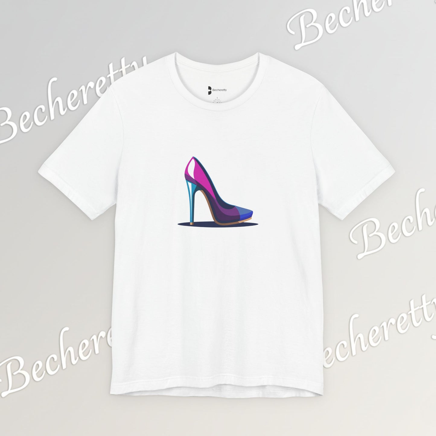 Colorful futuristic Stiletto T‑Shirt - Art Graphic Becheretty - A nod to your unique fashion style