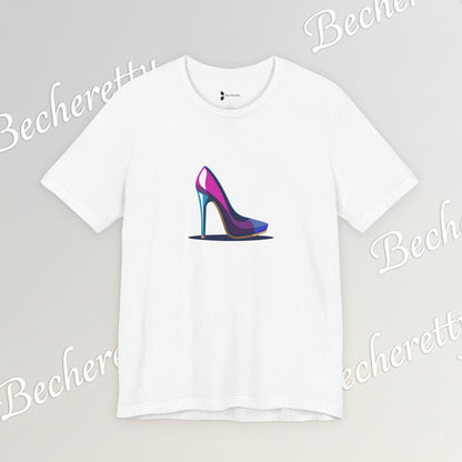 Colorful futuristic Stiletto T‑Shirt - Art Graphic Becheretty - A nod to your unique fashion style