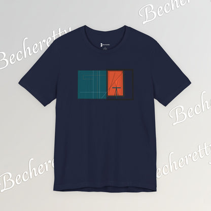 Minimalist Window Sunset T‑Shirt — Modern Geometric Home Vibe Tee - Art Graphic Becheretty