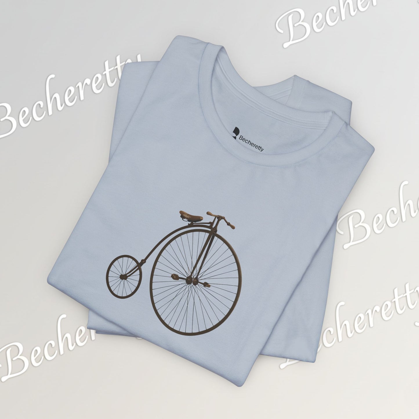 Penny-Farthing Vintage Bicycle Tee - Graphic Minimalist Tee Becheretty - Perfect T-Shirt for Cycling Enthusiasts, Casual wear