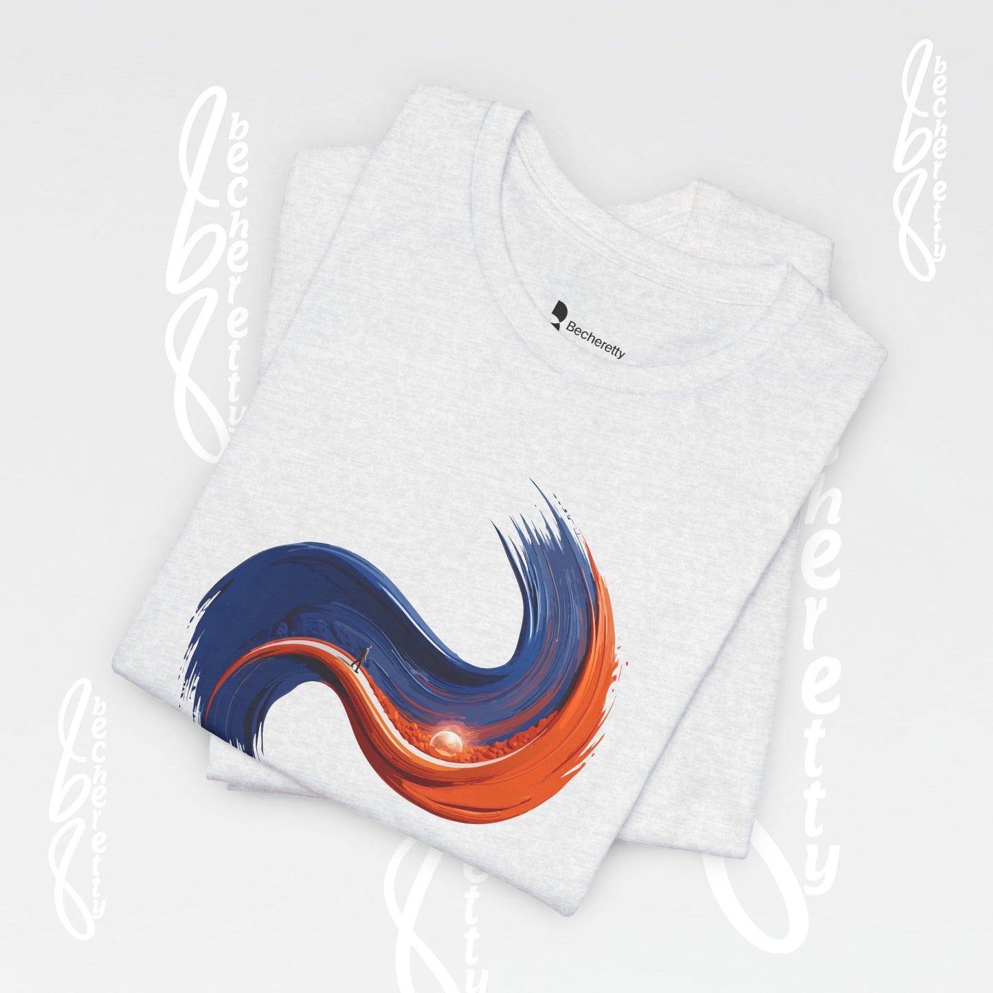 Graphic Abstract Colorful Brushstroke Tee - Art Minimalist Becheretty - Casual Wear - Authentic Apparel