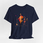 "Gilded Strangers" Graphic T-Shirt Becheretty - A Journey Through an Abstract World of Mythic Beings