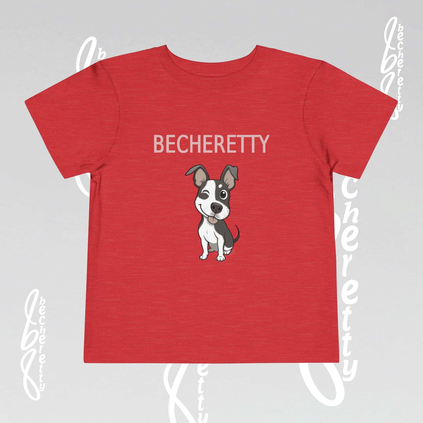 Toddler T-Shirt - Cheerful Winking Frenchie Doggy - Great choice for birthdays, playdates, and everyday wear.