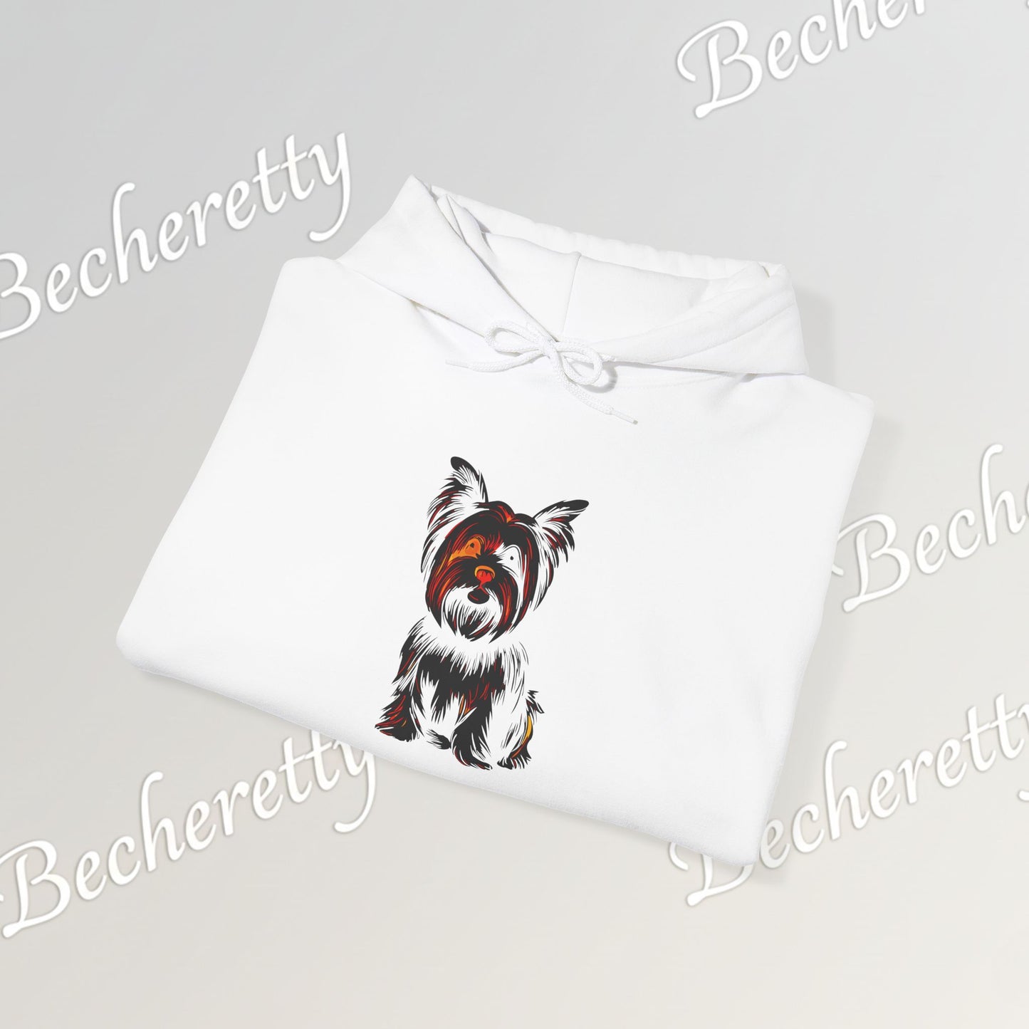 Yorkshire Hoodie- Art Graphic  Becheretty - A great gift idea for Yorkie lovers & friends.