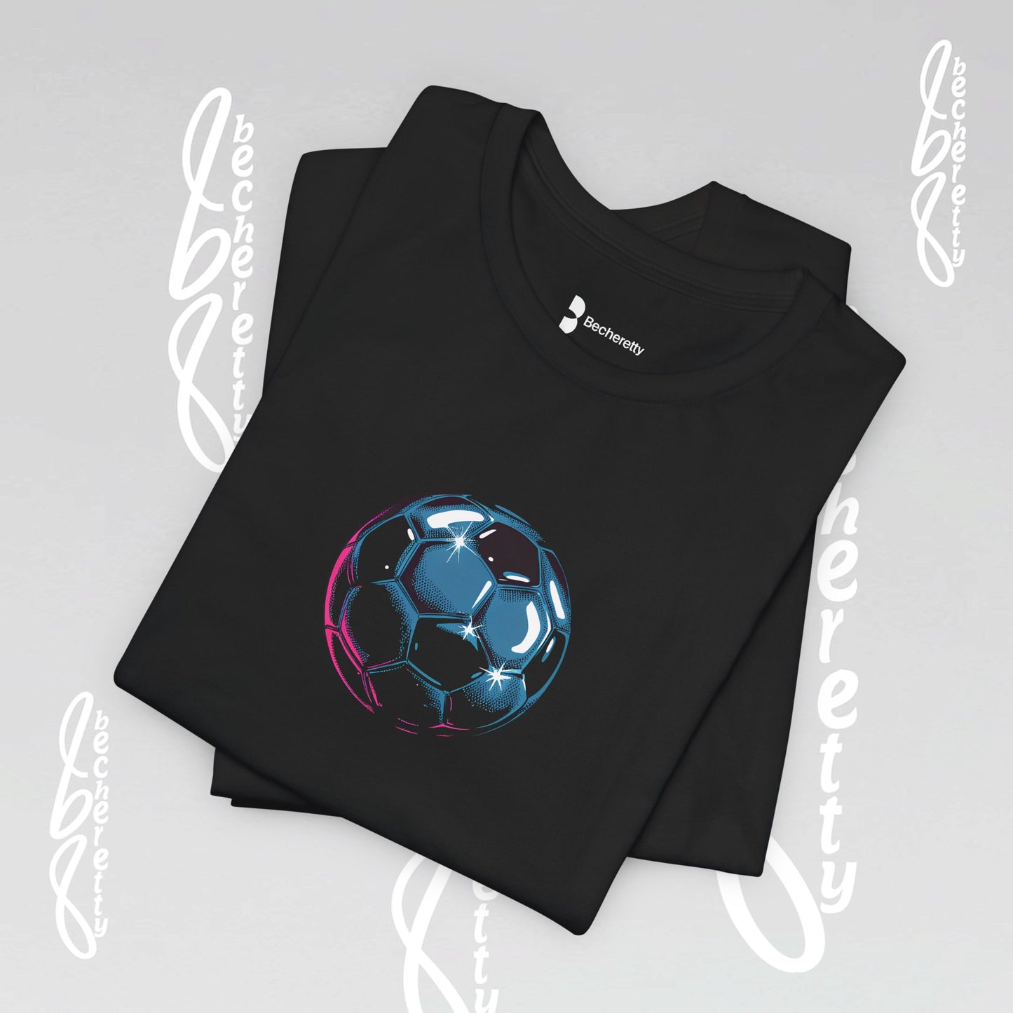 Artistic Soccer Ball T-Shirt - Becheretty Art Graphic - Active Lifestyle / Casual Wear