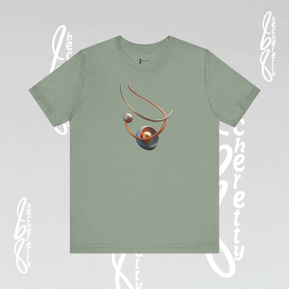 Artistic Graphic T-Shirt Becheretty - Stylish Necklace Design - Casual Wear, Gift for Art Lovers, Summer Fashion, Everyday Comfort