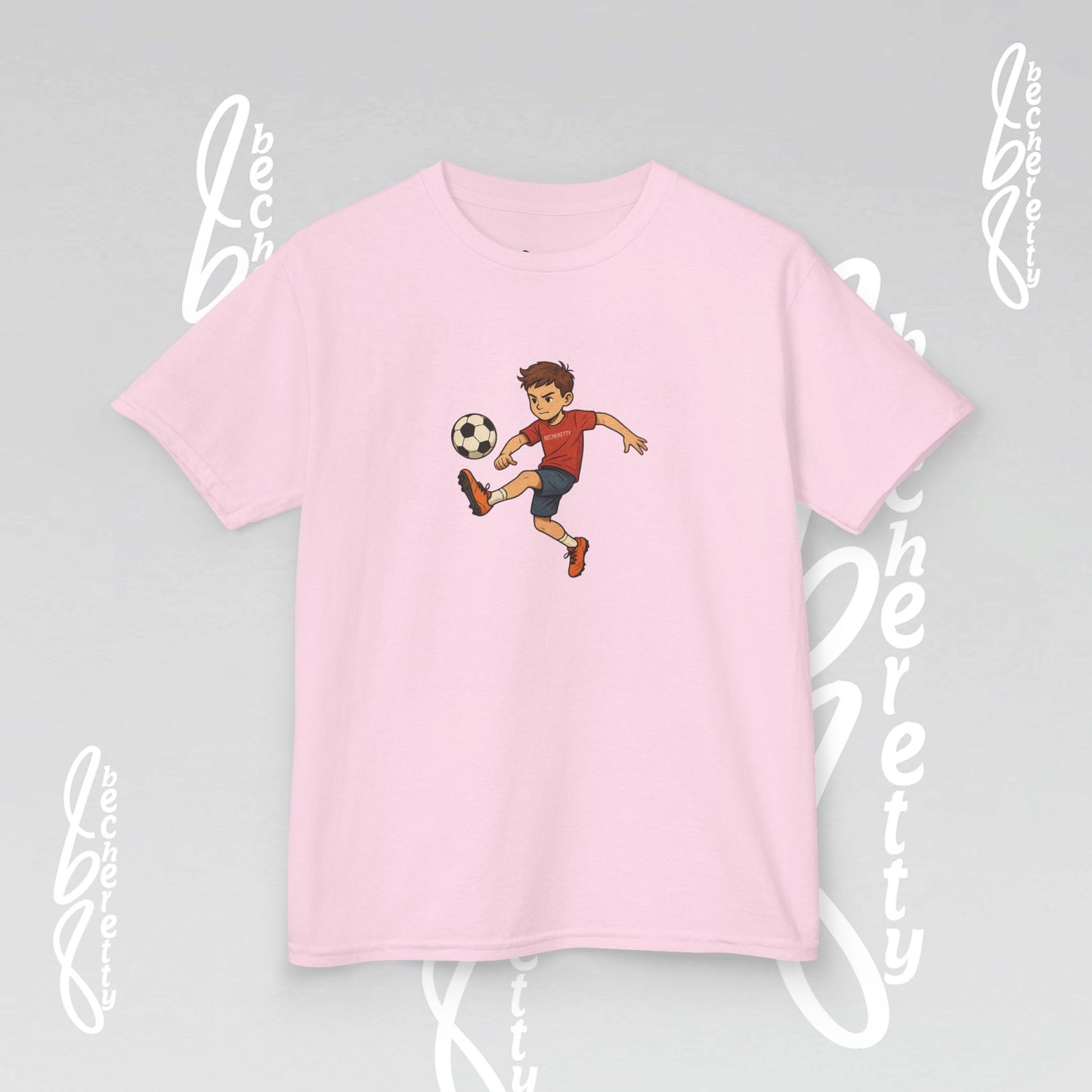 Kids Soccer Tee - Becheretty - Perfect for Sports Fans, Birthday Gifts, Team Outfits, Playdates, Summer Fun