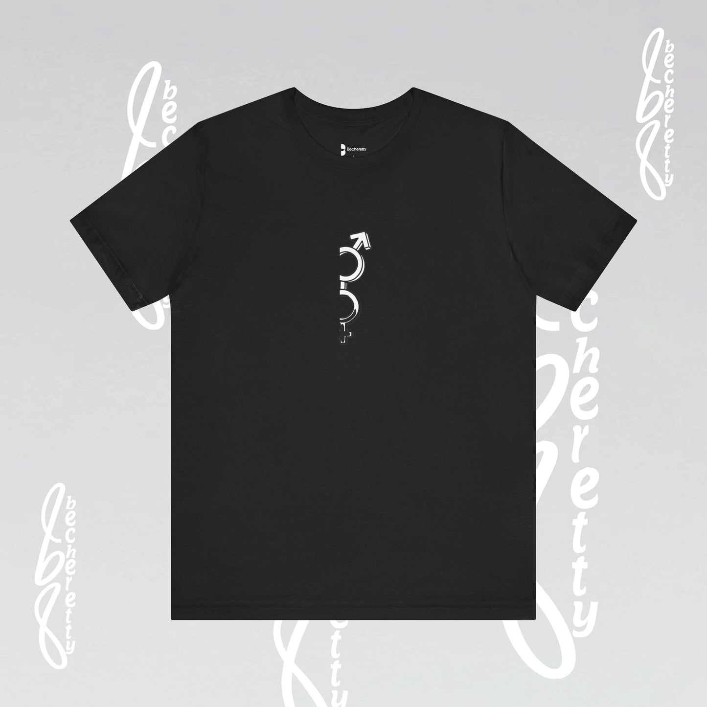 Minimalist Graphic Design Becheretty - Unisex Short Sleeves - Casual - Pixels Void Line