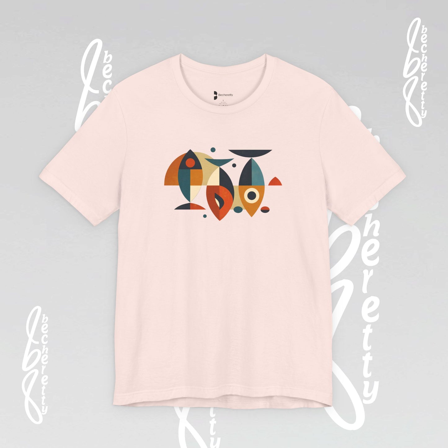 Abstract Harmony Tee Becheretty - Casual Wear, Gift for Friends, Everyday Comfort, Unique Artwork