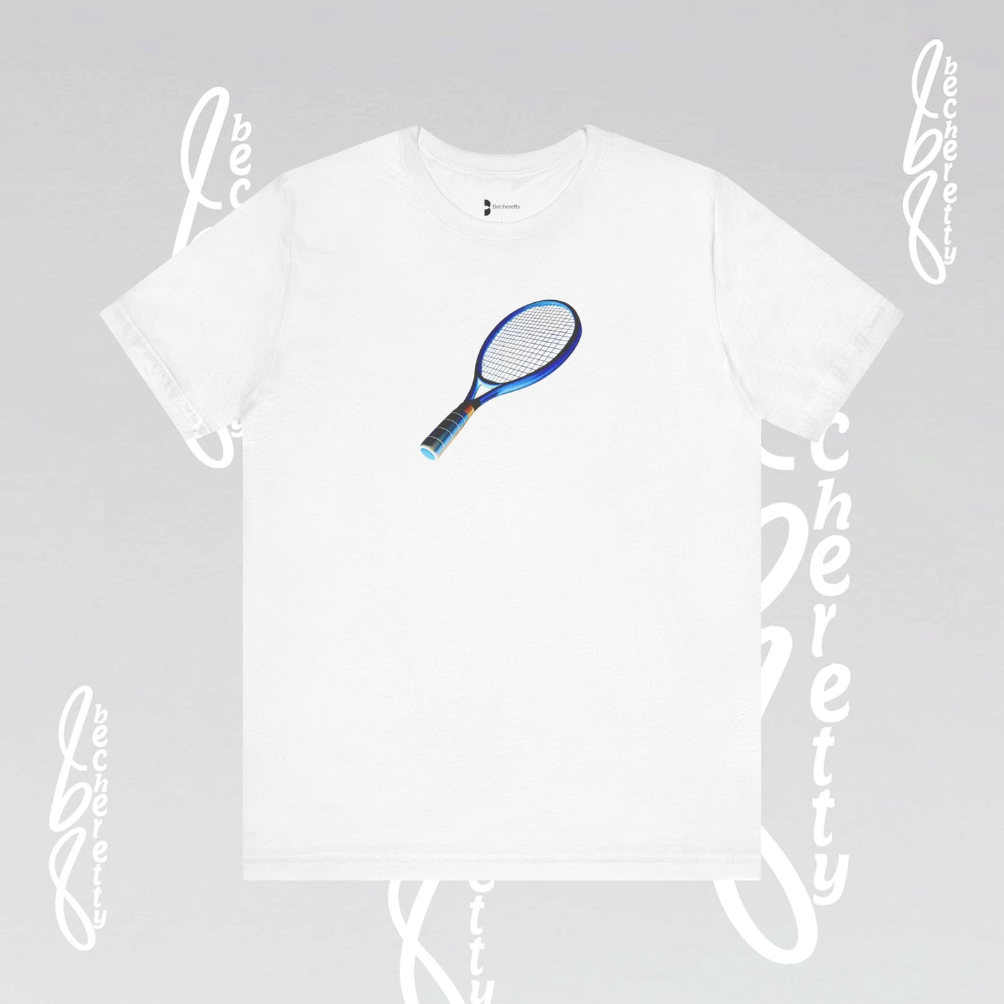 Vintage Tennis Racket - Art Graphic T'Shirt Becheretty - Tennis Enthusiasts - Casual Wear