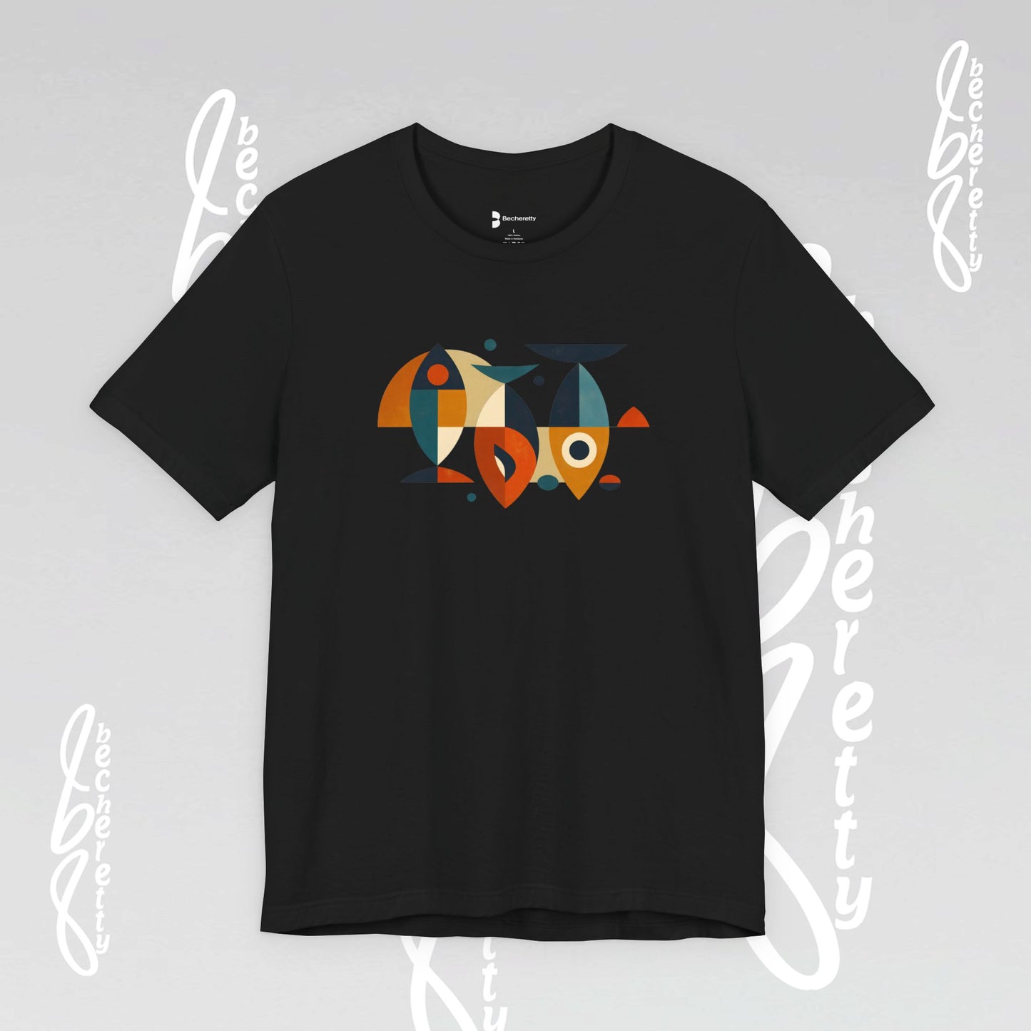 Abstract Harmony Tee Becheretty - Casual Wear, Gift for Friends, Everyday Comfort, Unique Artwork