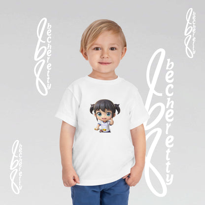 Toddler T-Shirt Cute Graphic Character Becheretty - Playful Toddler Wear - Summer Top