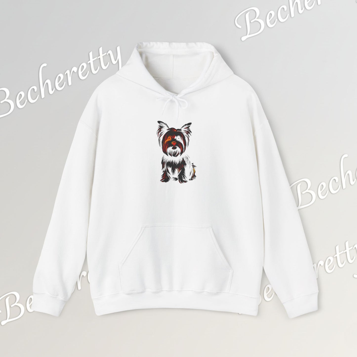 Yorkshire Hoodie- Art Graphic  Becheretty - A great gift idea for Yorkie lovers & friends.