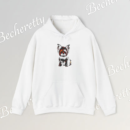 Yorkshire Hoodie- Art Graphic  Becheretty - A great gift idea for Yorkie lovers & friends.
