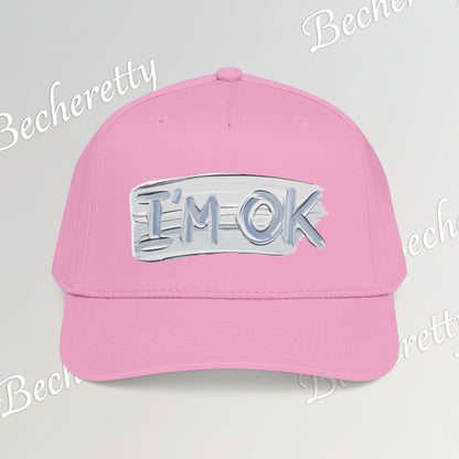 Baseball Cap "I'M OK" Minimal Art Graphic Becheretty - Style is Yours