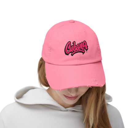 Dad Hat "Cubana" Art Graphic Becheretty — Pink Script Cap - An ideal and authentic gift for your friend
