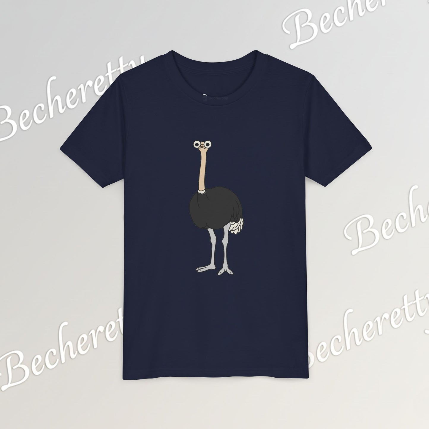 Youth Tee "The Ostrich" Graphic Art Becheretty - Cool Summer Top, Gift for Children