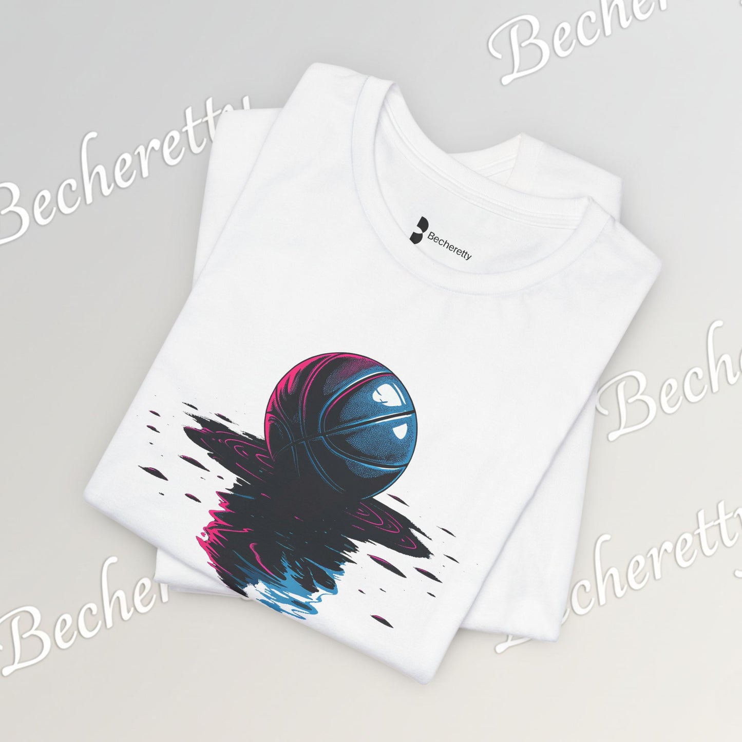 Abstract Basketball T-Shirt - Art Graphic Becheretty - Perfect gift for Basketball Lovers - Casual Wear