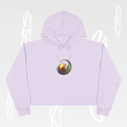 Artistic Necklace Graphic Crop Hoodie Becheretty - Minimal Fashion expression for Art Lovers