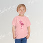 Toddler Flamingo Tee — Cute Pink Flamingo Short Sleeve T-Shirt for Kids - Art Graphic Becheretty