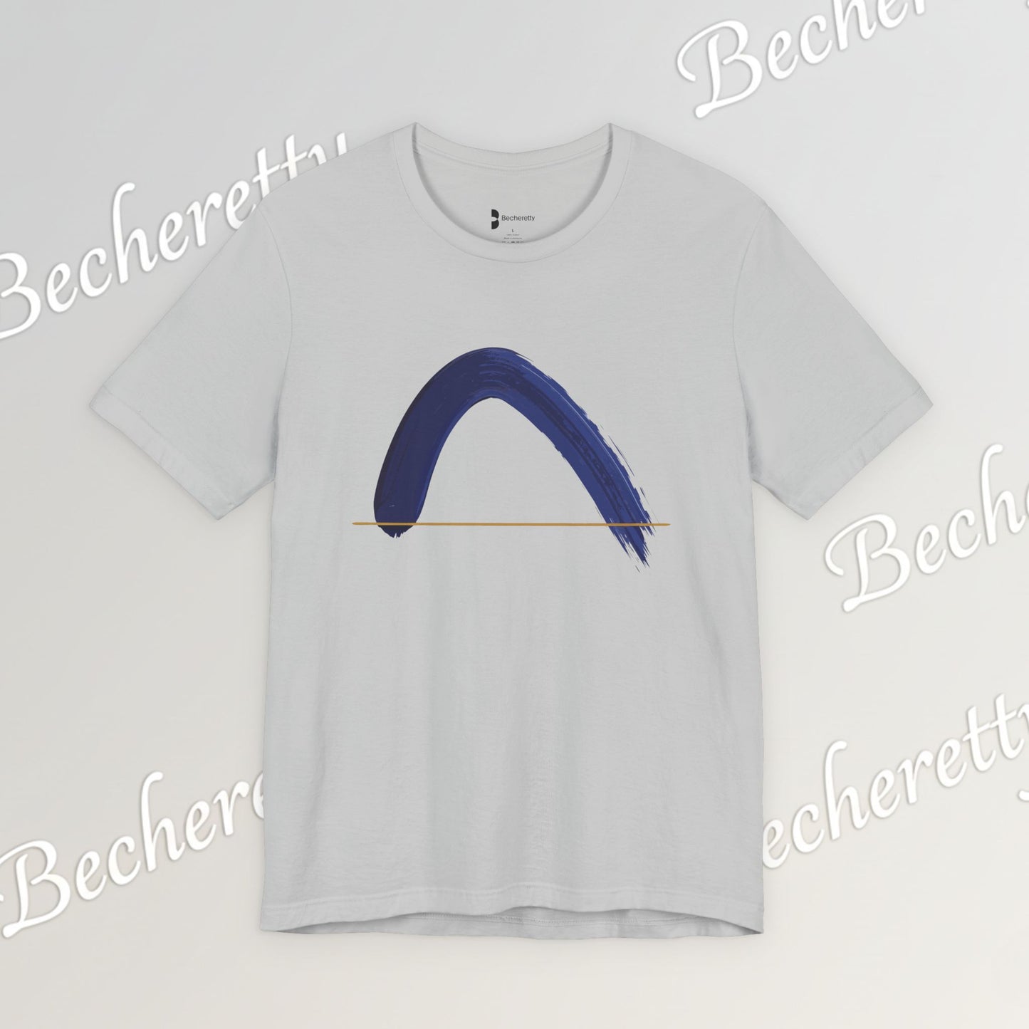 The Horizon Arc | Minimalist Brushstroke Tee - Art Graphic Becheretty - Exclusive series focused on clean, intentional art.