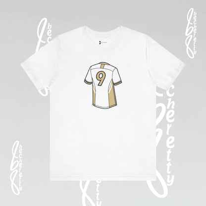 Soccer T-Shirt - Number 9 - Minimalist Graphic Becheretty - Athletic apparel - Everyday Fashion
